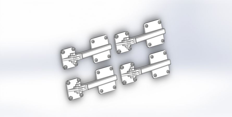 Hecktür-Scharniere x4 1:6