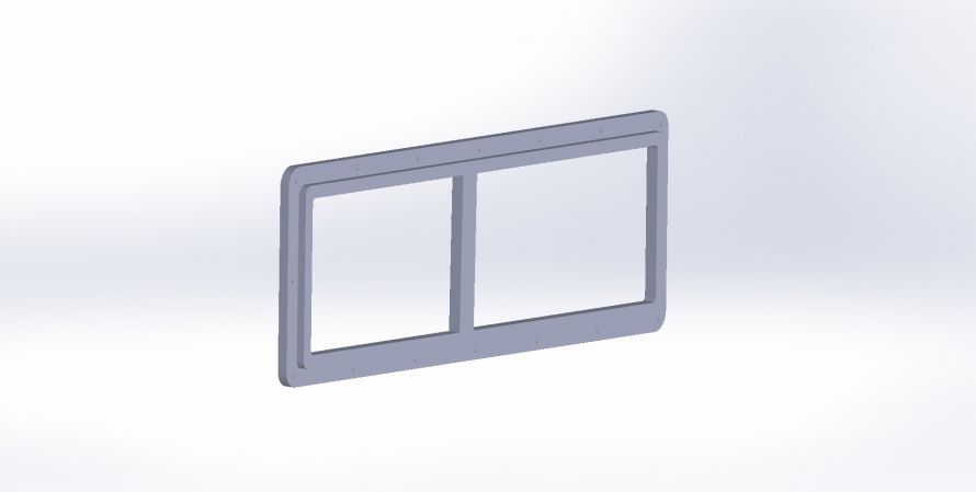 Fenster in Fenster Schiebetür 1:6