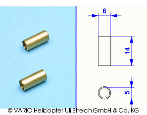 Distanzbuchse 5 x 6 x 14 mm