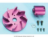 Turbo-Lüfter aus Alu für 1/4-28 UNF