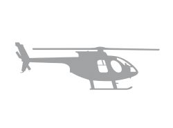 Autoaufkleber Hughes 500 E silber matt