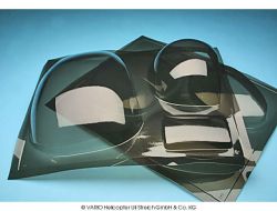 Hughes 500 D Scheibensatz rauchglas