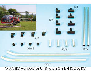 Skid landing gear for Alouette II