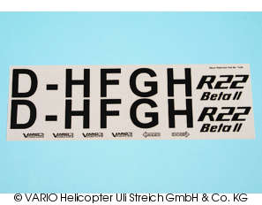 Decal sheet Robinson R22