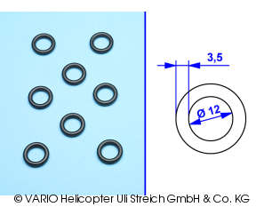 O-ring 3.5 x 12 mm hard