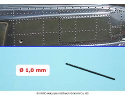 Twist drill 1.0 mm