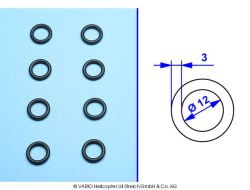 O-ring 3 x 12 mm hard