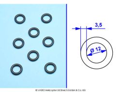 O-ring 3.5 x 12 mm hard