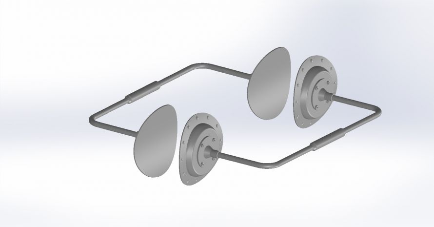 Lateral tail antenna x2 1:4
