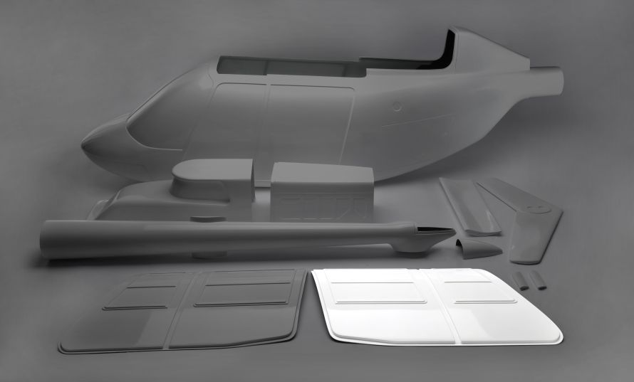 Door set Jet Ranger 1:4, right