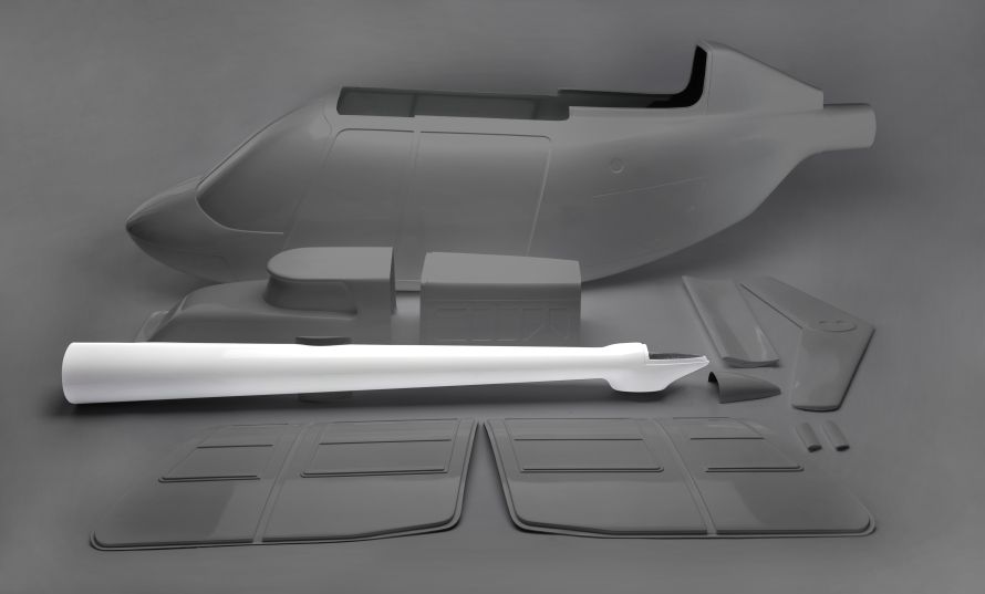 Tail boom JetRanger 1:4