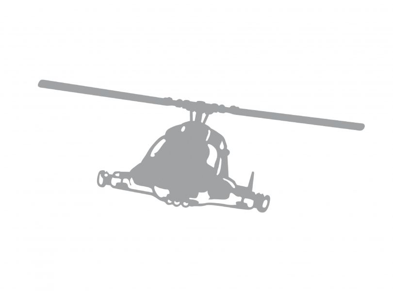 Car sticker AIRWOLF silver