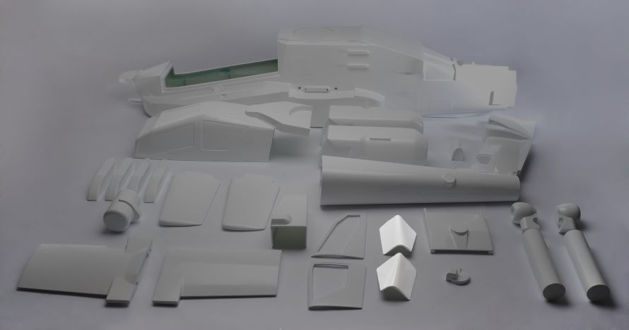 Cowling trapdoors Apache 1:7, 2-pc.