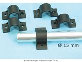 Skid clamp 15 mm ∅, GRP