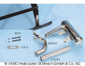 Silencer system Schweizer 300