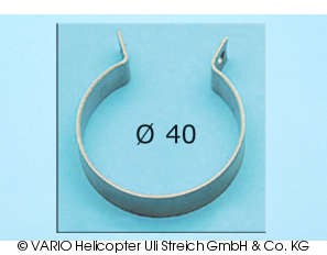 Stainless steel clamp, 40 mm