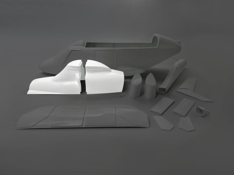 Bell 430 upper cowlings, fiberglass, 2-piece