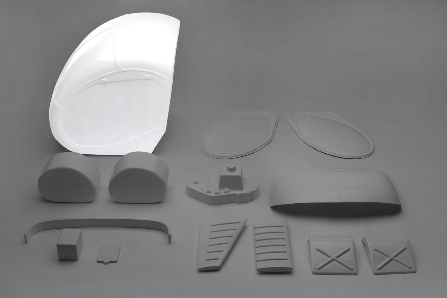 Fiberglass front cabin and lower chin for 300C kit
