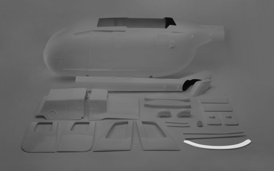 BO 105 large tail spoiler