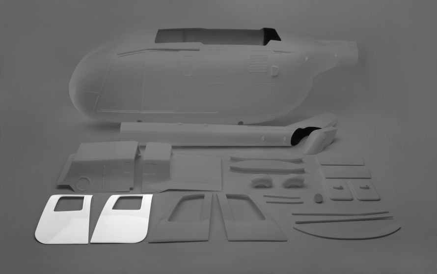 Rear door set BO 105 1:5, le.&ri.