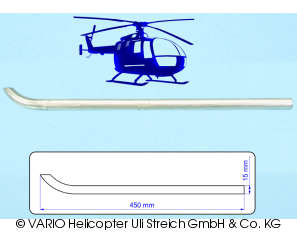 Skid tube 15 mm