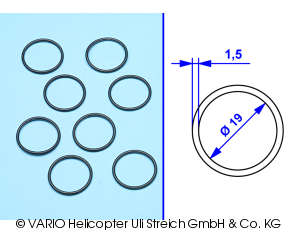 O-ring 1.5 x 19 mm soft