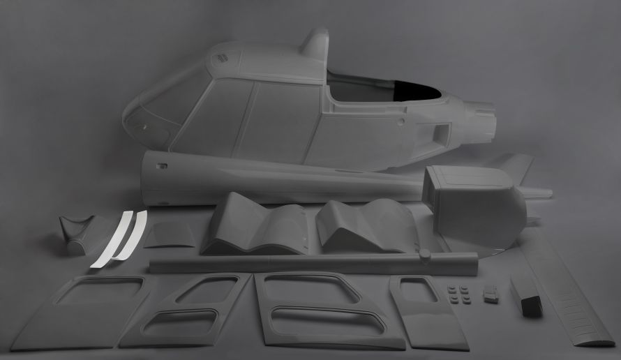 Interface skid-fuselage, Ecureuil 1:5, 2 pcs.