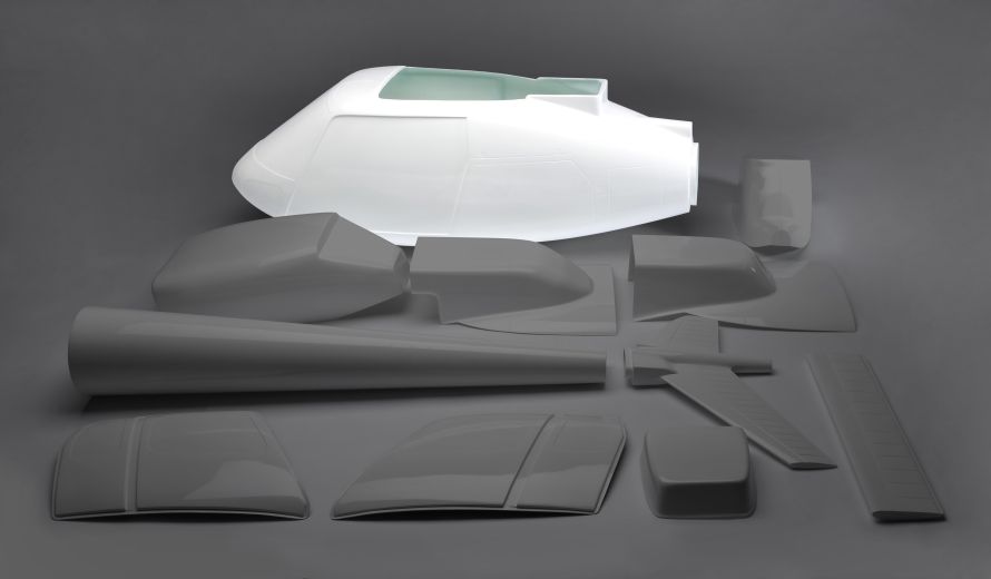 Front fuselage part Ecureuil 1:7
