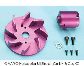 Turbo-fan aluminium, 1/4 28 UNF