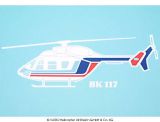Car sticker BK 117 white