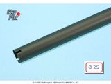 Alu-Heckrohr 25 x 0,8 x 720 mm, schwarz