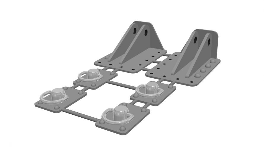 Bracket & eyebolts set