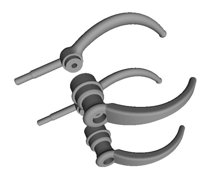 Door handle set 2x2 Lama 1:4