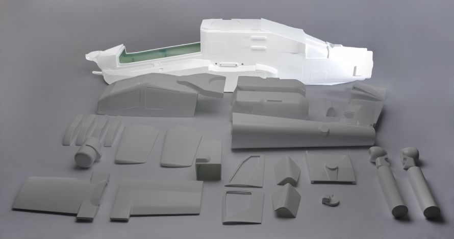 Front fuselage part Apache 1:7