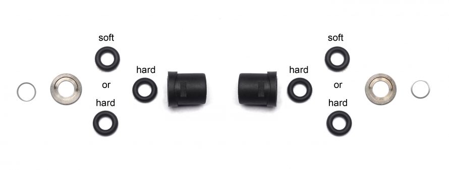 Rotor head dampers for 2 blade FBL systems