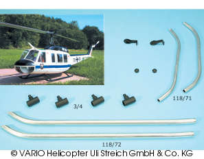 Skid landing gear for Bell UH-1D