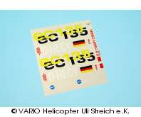 Aufkleber EC 135 schwarz-gelb