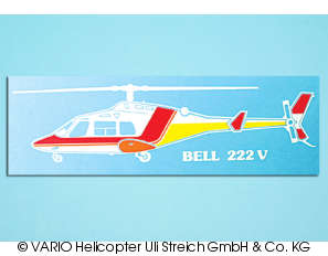 Autoaufkleber Bell 222 weiß
