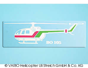 Autoaufkleber BO 105 weiß