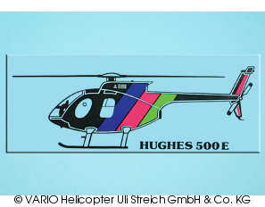 Car sticker Hughes 500 E black