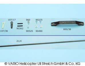 Carbon fibre pushrod set for 25 mm