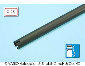 Tail boom 25 x 0.8 x 820 mm, black