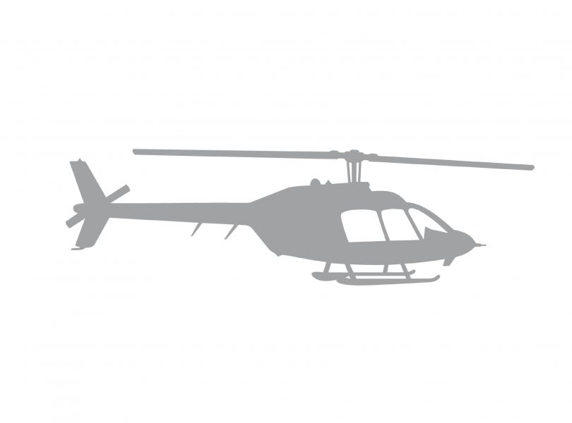 Bildekor Jet Ranger hvit