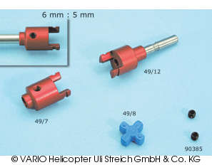 Claw coupling 6.0 mm, shaft 5 mm