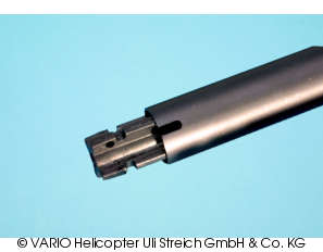 Alu-Heckrohr 20 x 0,8 x 780 mm, schwarz