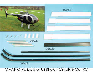 Skid landing gear for Hughes