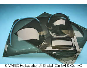 Glazing set Hughes 500 D smoked tint