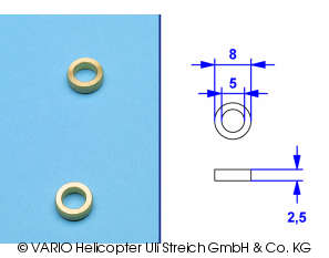 Distanzbuchse 5 x 8 x 2,5 mm
