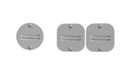 Lüftungsdeckel unten vorne x1 / hinten x2