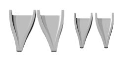 Naca Duct vorne + hinten x4